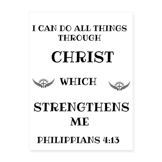 SIE CAPS PHILIPPIANS 4:13 Poster 18x24 Poster 18x24 - white