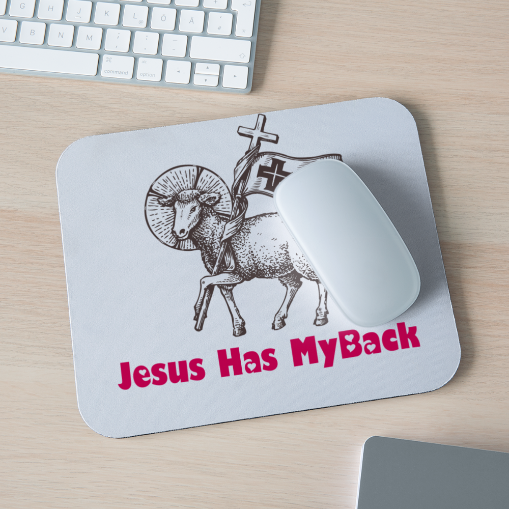 SIE CAPS Jesus Has My Back Mouse Pad - white