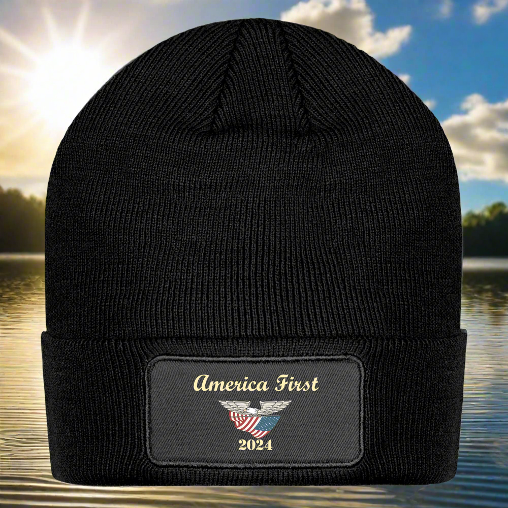 SIE CAPS "AMERICA FIRST 2024" Patch Beanie - black