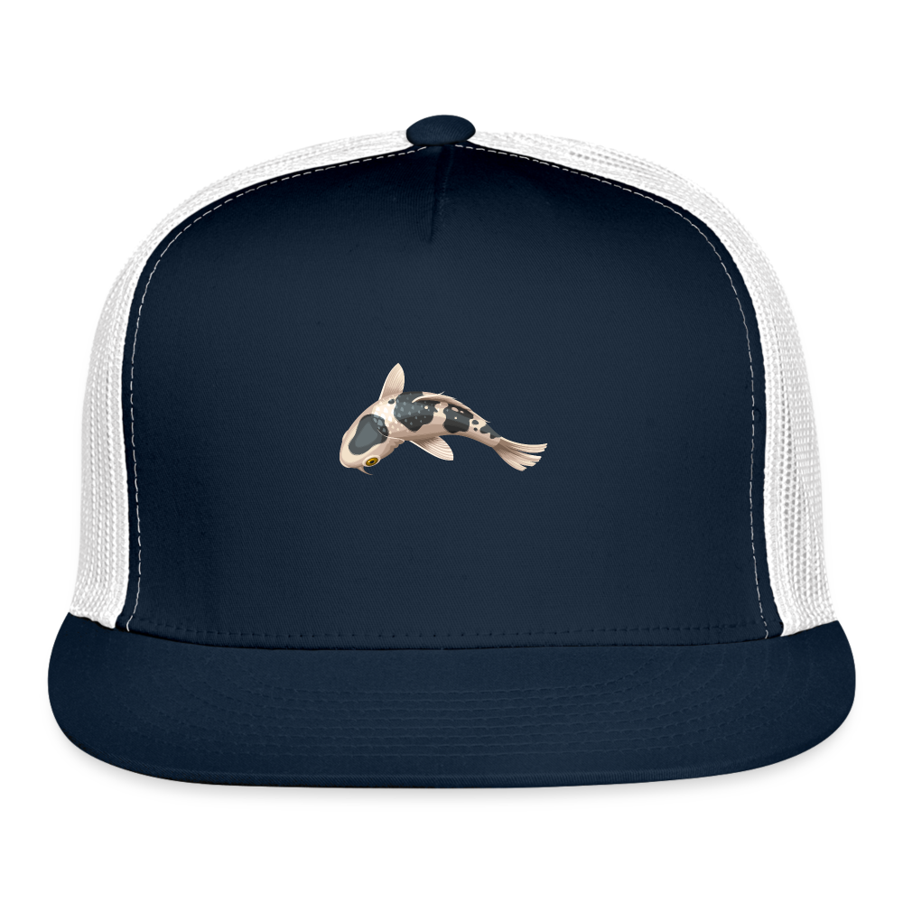 SIE CAPS "CAMO FISH" Vented Snapback Cap - navy/white