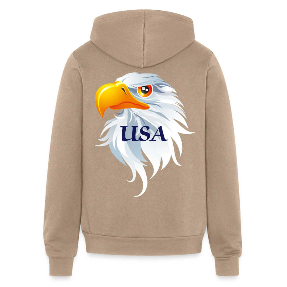 SIE CAPS "AMERICAN EAGLE USA" Bella + Canvas Unisex Full Zip Hoodie - tan