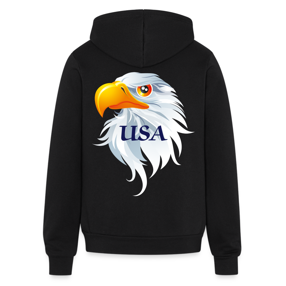 SIE CAPS "AMERICAN EAGLE USA" Bella + Canvas Unisex Full Zip Hoodie - black