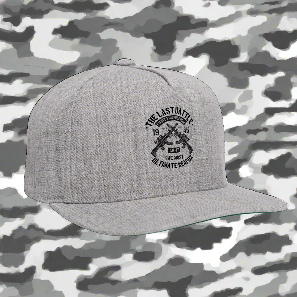 SIE CAPS "THE LAST WEAPON" Snapback Baseball Cap - heather gray