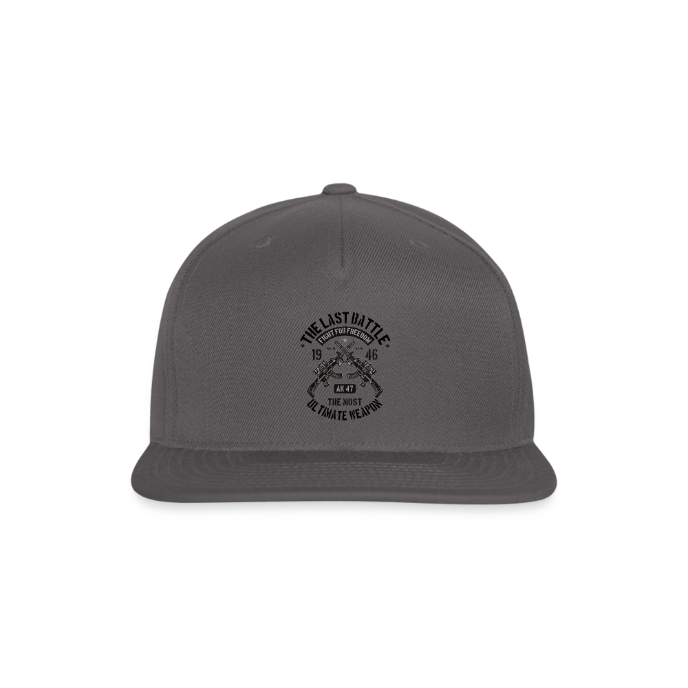 SIE CAPS "THE LAST WEAPON" Snapback Baseball Cap - dark grey