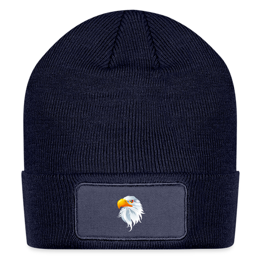 SIE CAPS "EAGLE" Patch Beanie - navy