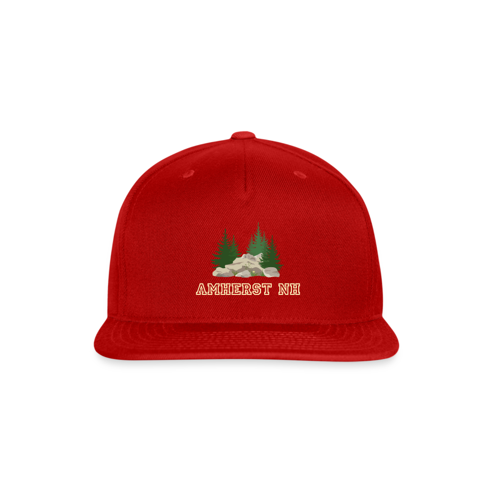 SIE CAPS "AMHERST NH" Original Snapback Baseball Cap - red