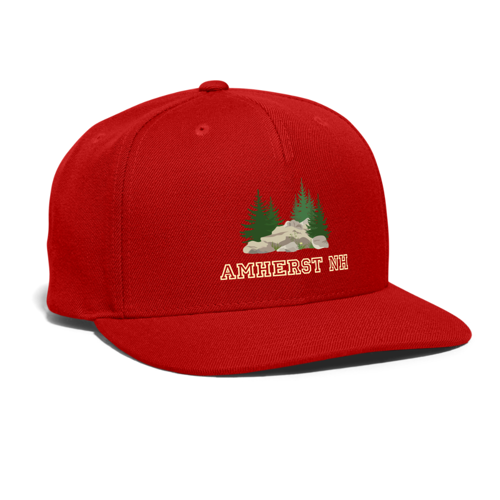 SIE CAPS "AMHERST NH" Original Snapback Baseball Cap - red