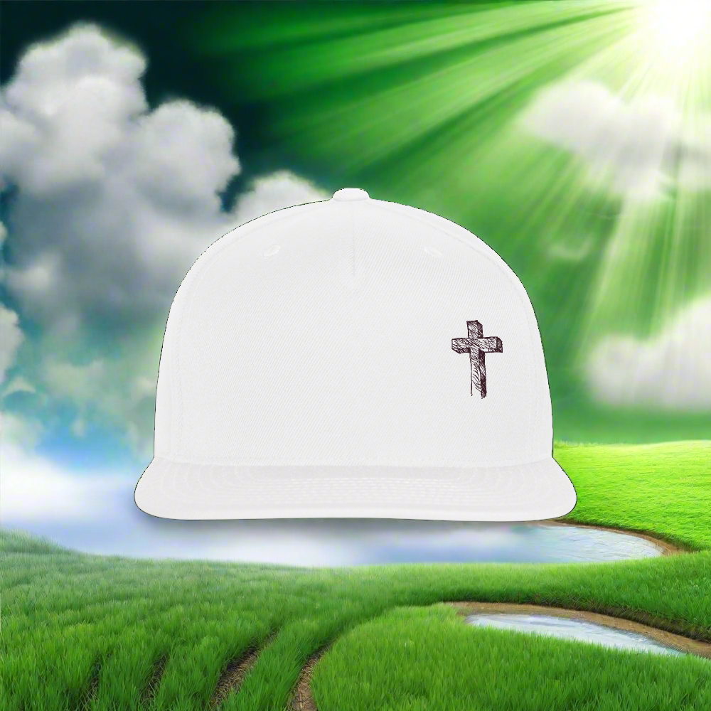 SIE CAPS "LATIN CROSS" Authentic Snapback Baseball Cap - white