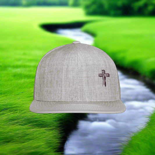 SIE CAPS "LATIN CROSS" Authentic Snapback Baseball Cap - heather gray