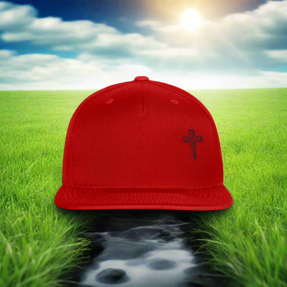 SIE CAPS "LATIN CROSS" Authentic Snapback Baseball Cap - red