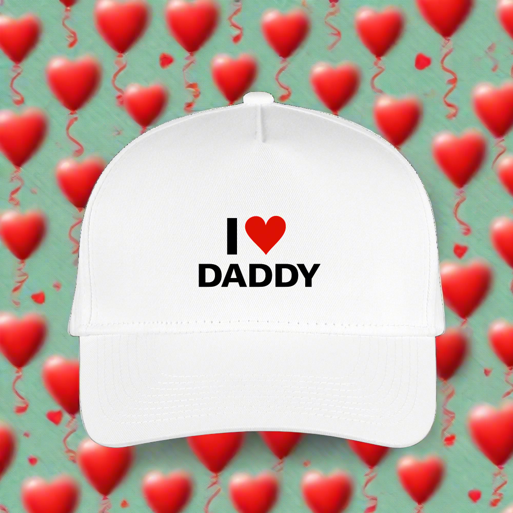 SIE CAPS " I LOVE DADDY" Snapback Kid's Baseball Cap - white