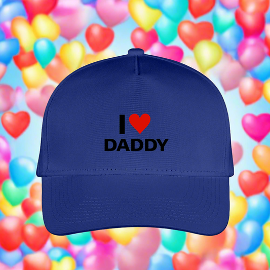 SIE CAPS " I LOVE DADDY" Snapback Kid's Baseball Cap - royal blue