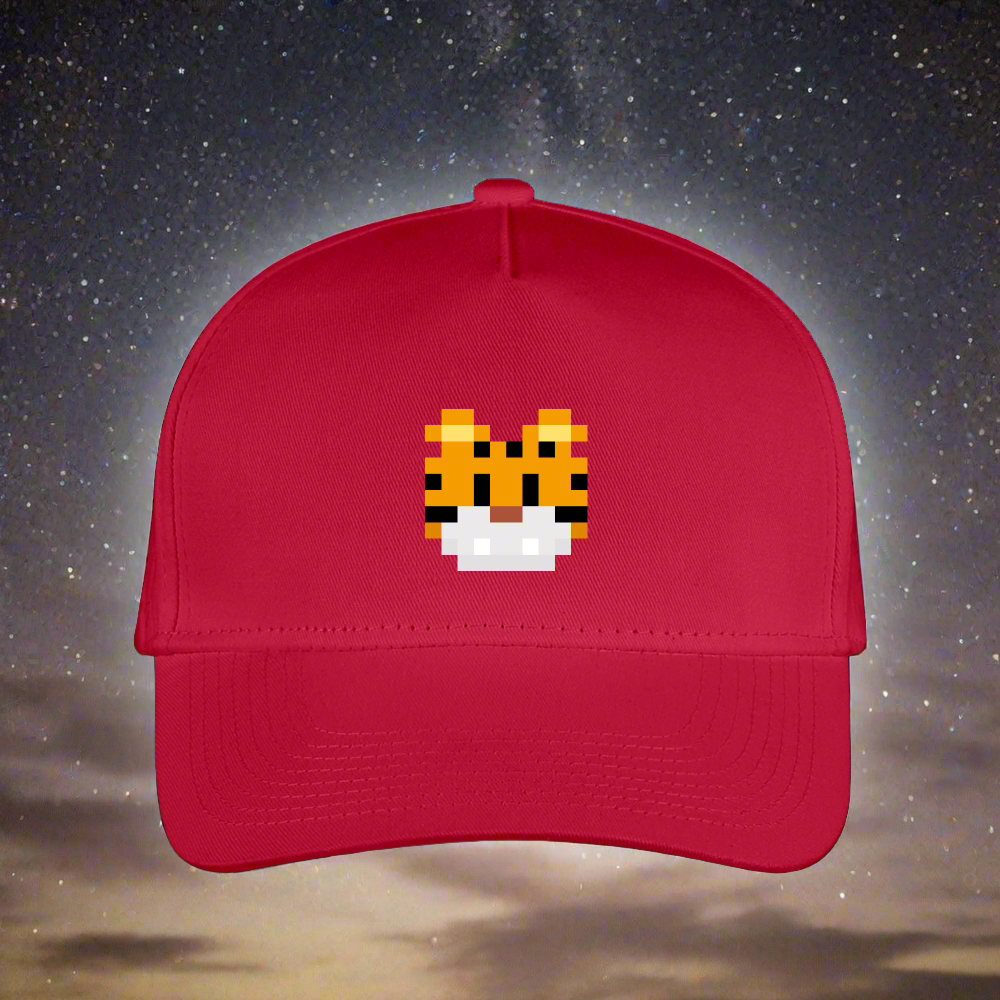 SIE CAPS "PIXEL CAT" Snap back Kid's Baseball Cap - red