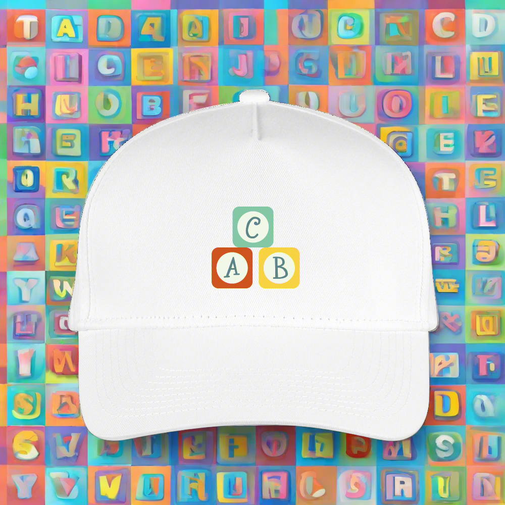 SIE CAPS "ABC" Snapback Kid's Baseball Cap - white