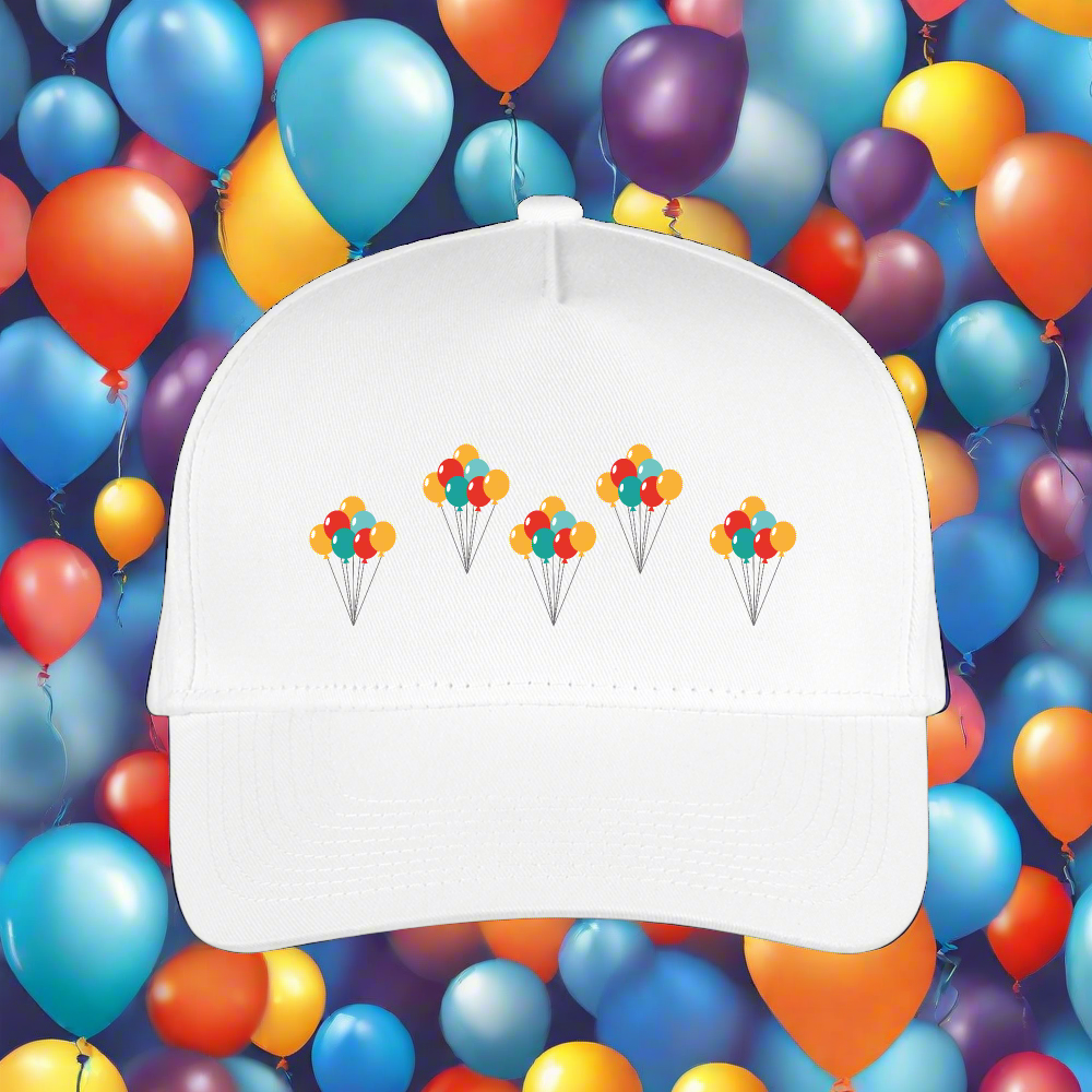 SIE CAPS "BDAY BALLOONS" Snapback Kid's Baseball Cap - white