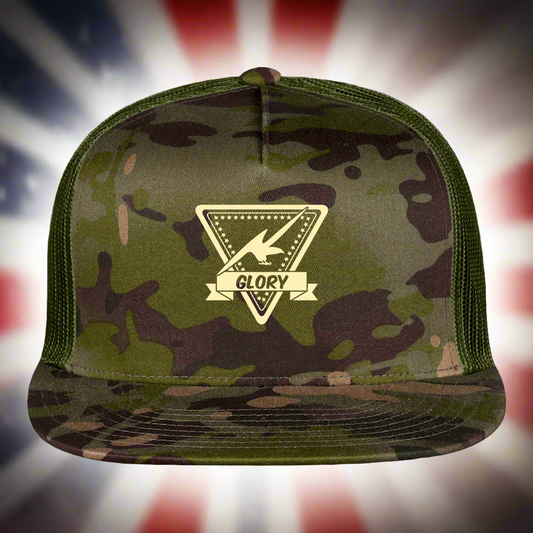 SIE CAPS "GLORY EAGLE" Camo Snapback Trucker Cap - MultiCam\green