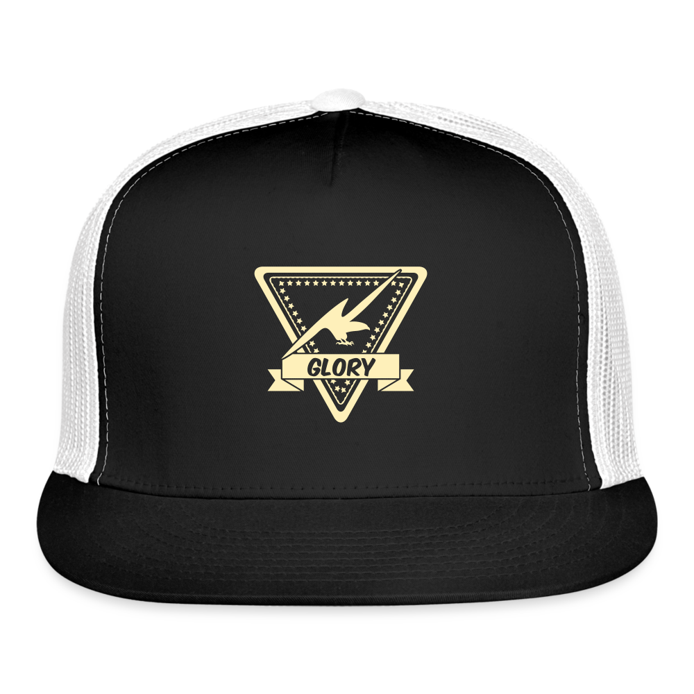 SIE CAPS "GLORY EAGLE" Camo Snapback Trucker Cap - black/white