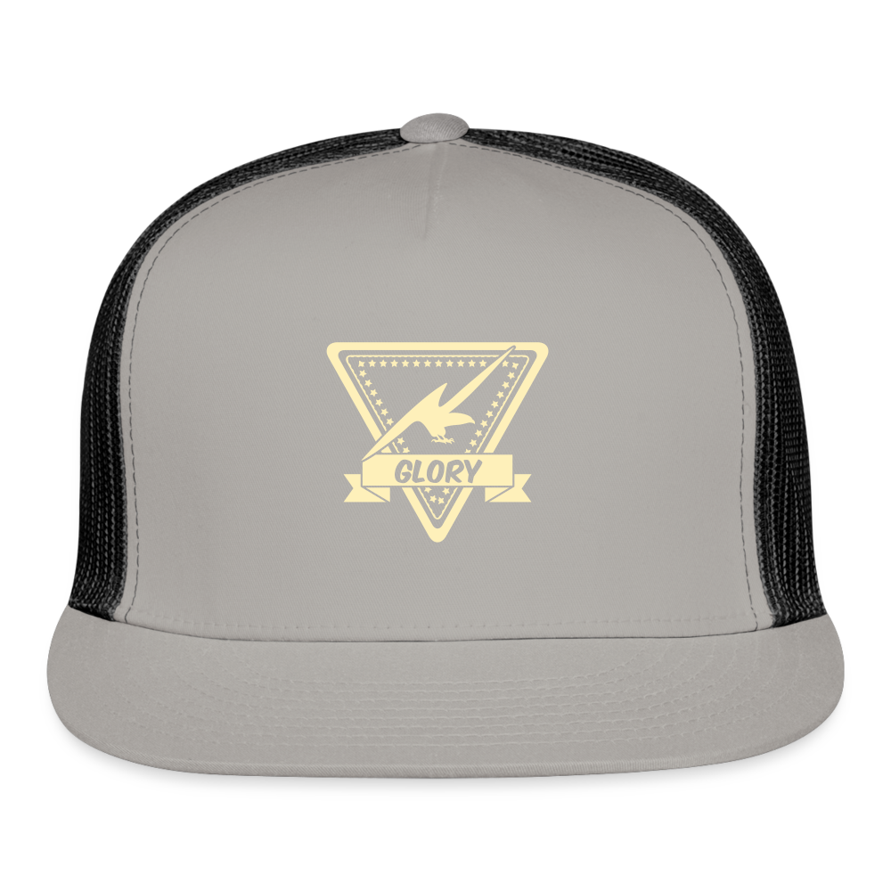 SIE CAPS "GLORY EAGLE" Camo Snapback Trucker Cap - gray/black