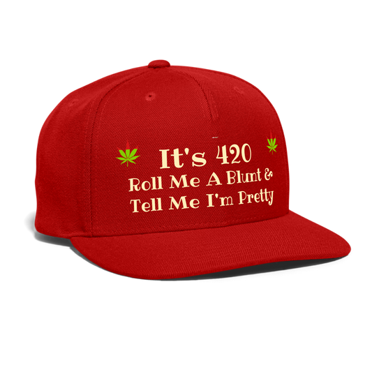 SIE CAPS "IT'S 420" Authentic Snapback Baseball Cap - red