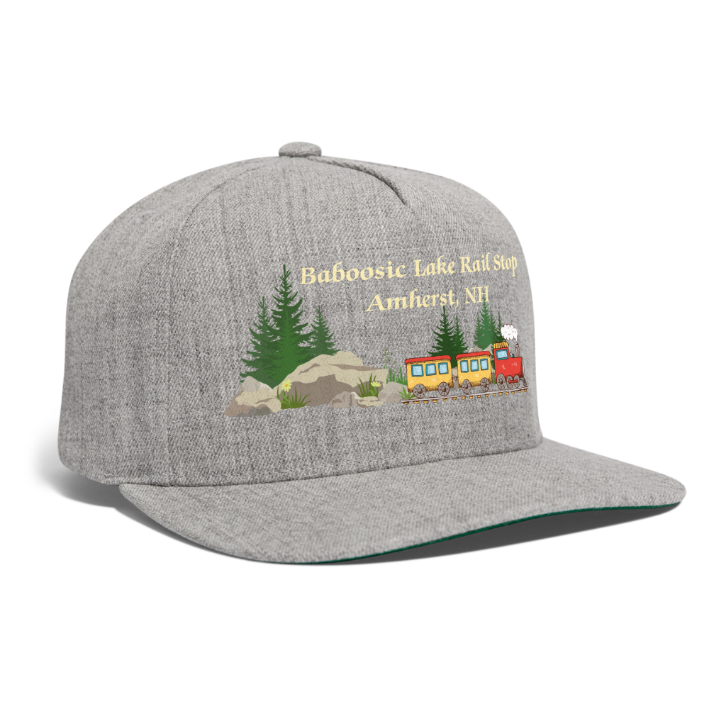 SIE CAPS "BABOOSIC LAKE RAIL STOP" Snapback Baseball Cap - heather gray