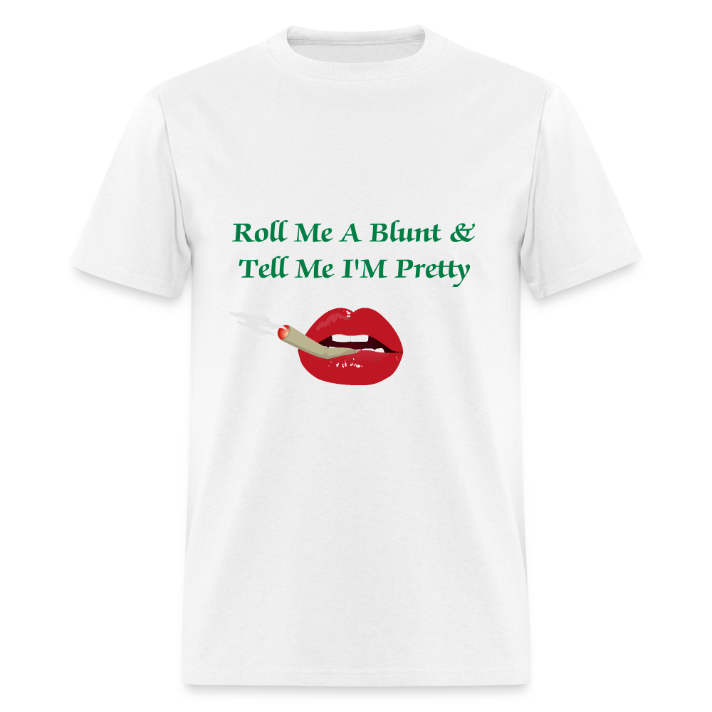 SIE CAPS Design Original "Roll Me A Blunt" Unisex Classic T-Shirt - white