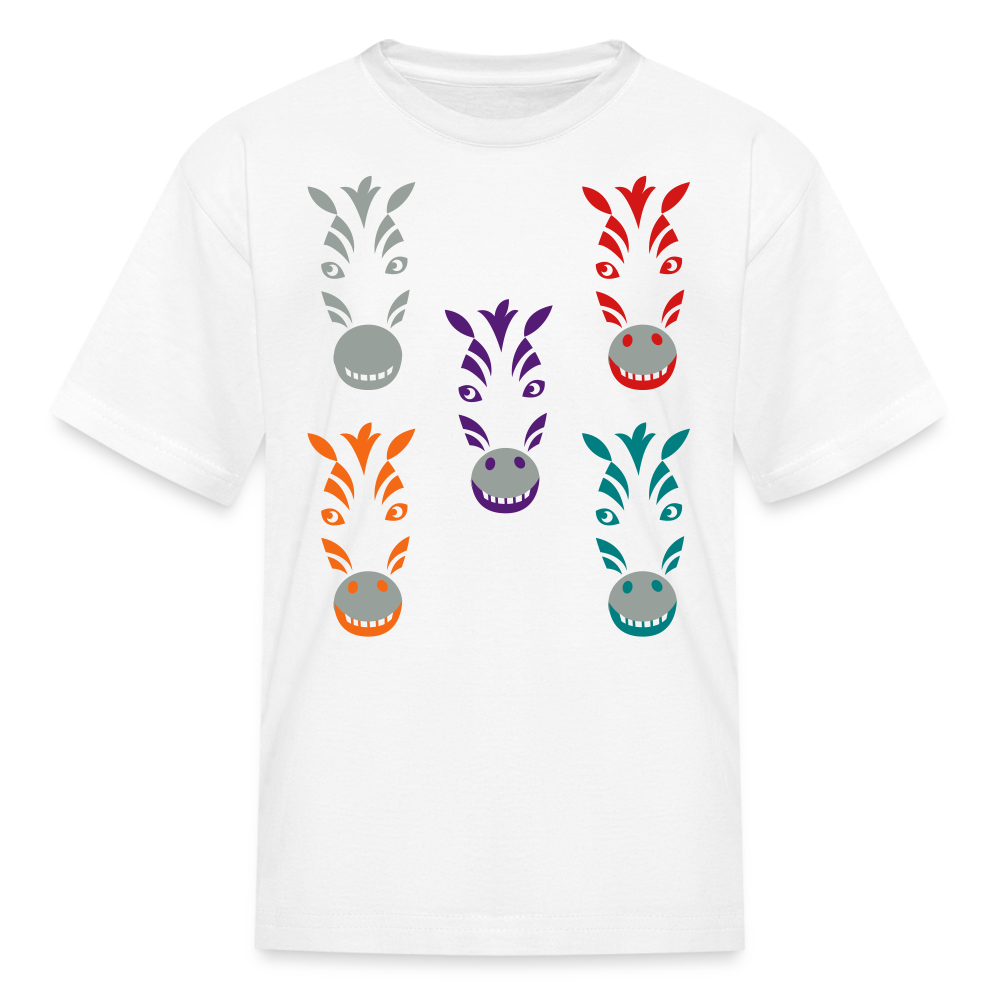 SIE CAPS "ZEBRAS" Fruit of the Loom Kids' T-Shirt - white