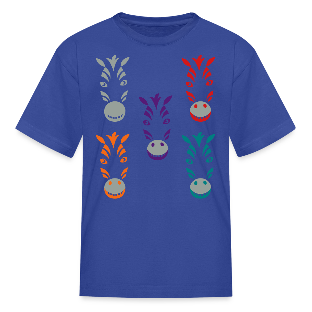 SIE CAPS "ZEBRAS" Fruit of the Loom Kids' T-Shirt - royal blue