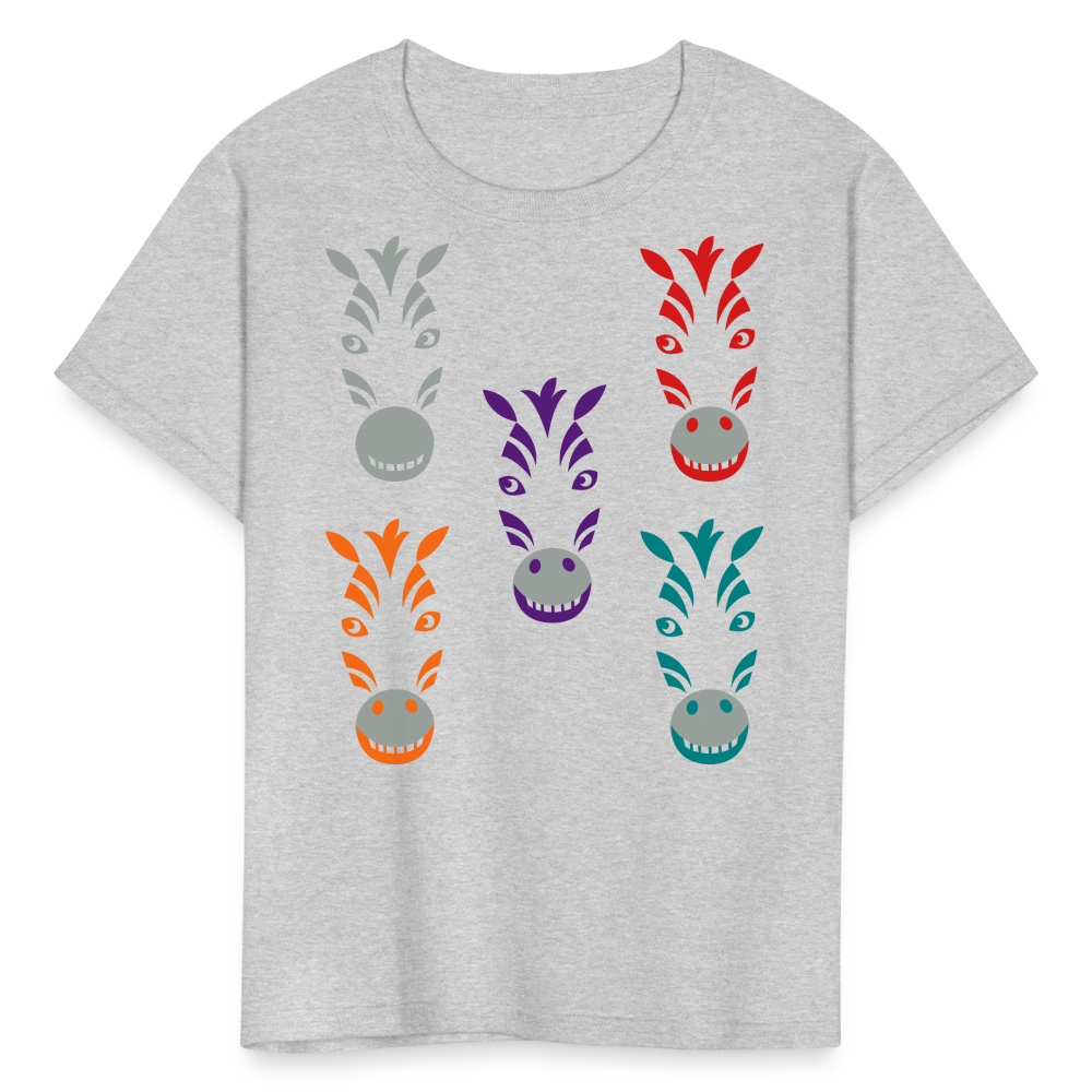 SIE CAPS "ZEBRAS" Fruit of the Loom Kids' T-Shirt - heather gray