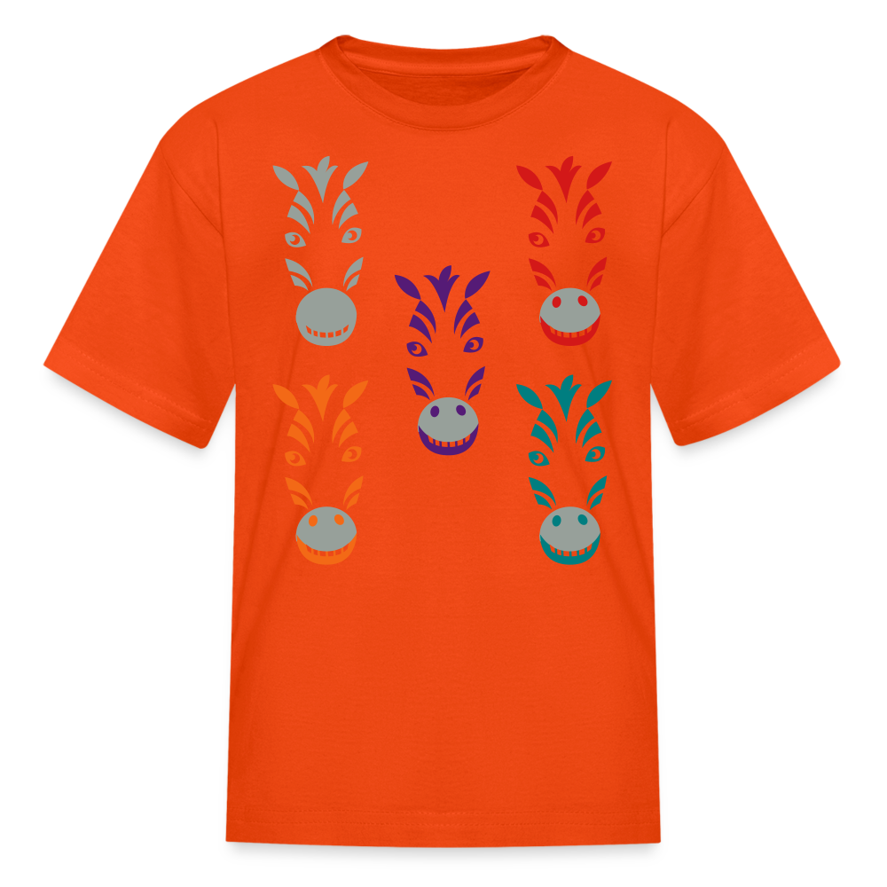 SIE CAPS "ZEBRAS" Fruit of the Loom Kids' T-Shirt - orange