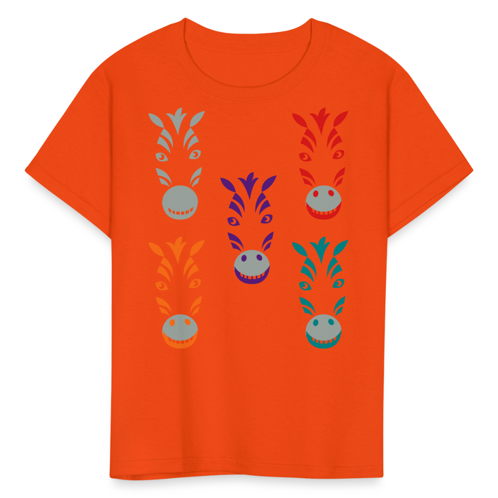 SIE CAPS "ZEBRAS" Fruit of the Loom Kids' T-Shirt - orange