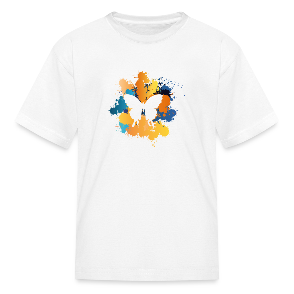 SIE CAPS "BUTTERFLY" Kids Fruit of the Loom Unisex Classic T-Shirt - white