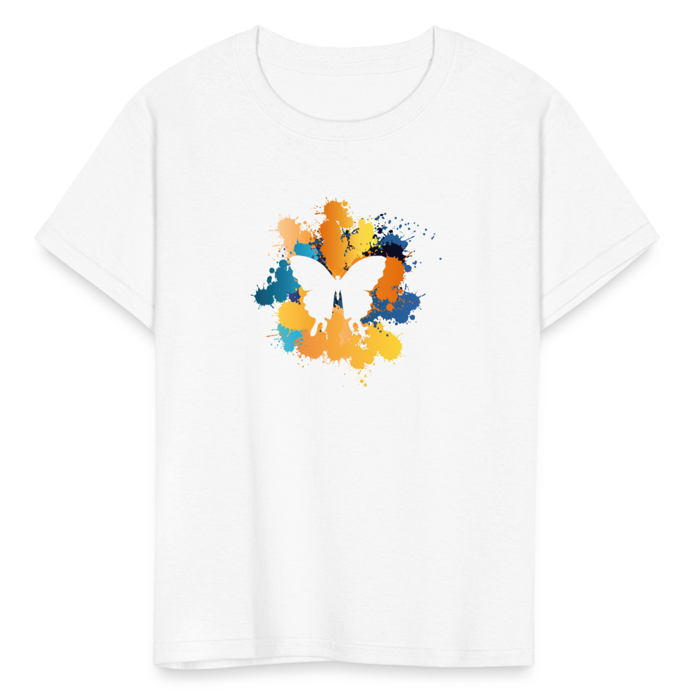 SIE CAPS "BUTTERFLY" Kids Fruit of the Loom Unisex Classic T-Shirt - white