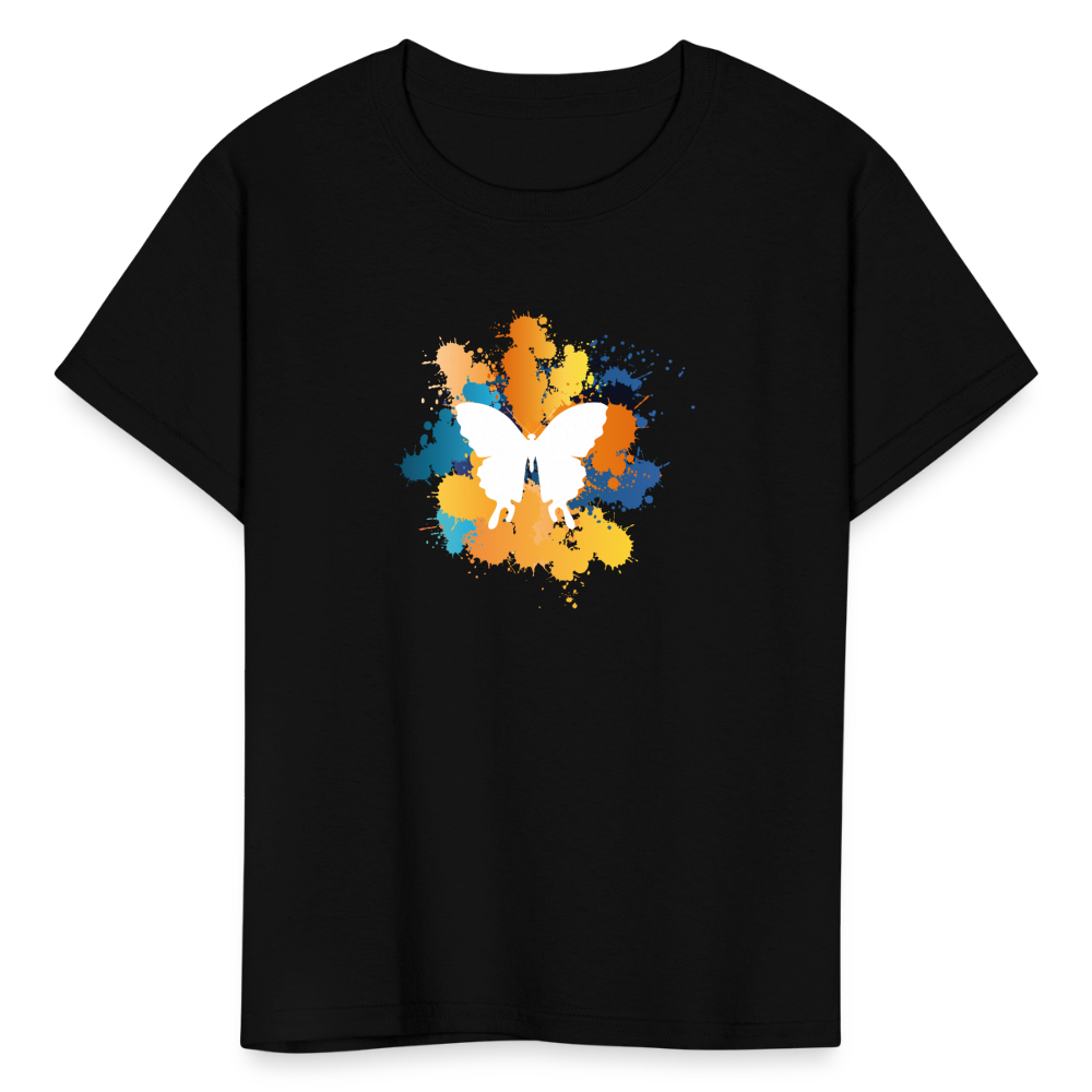 SIE CAPS "BUTTERFLY" Kids Fruit of the Loom Unisex Classic T-Shirt - black