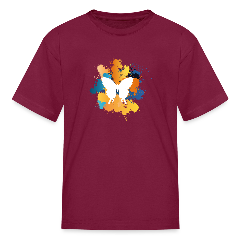 SIE CAPS "BUTTERFLY" Kids Fruit of the Loom Unisex Classic T-Shirt - burgundy