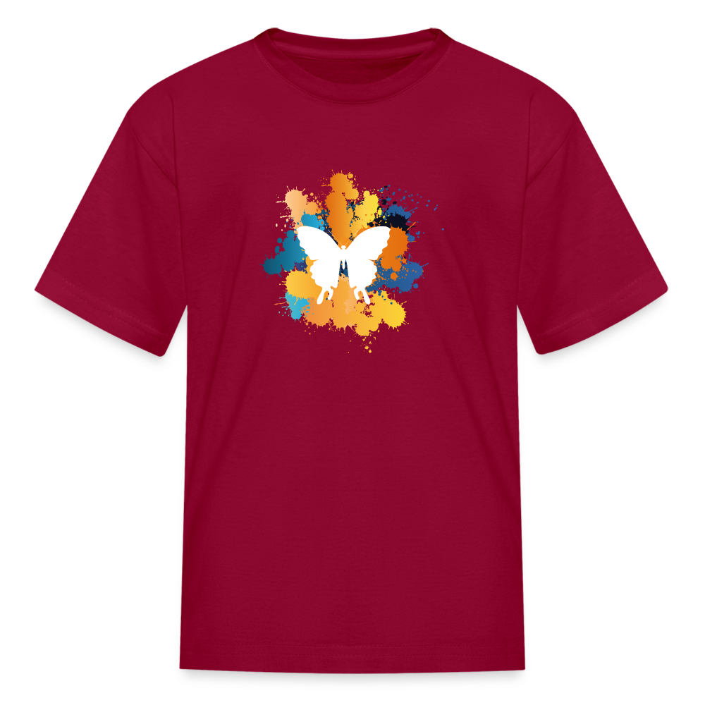 SIE CAPS "BUTTERFLY" Kids Fruit of the Loom Unisex Classic T-Shirt - dark red