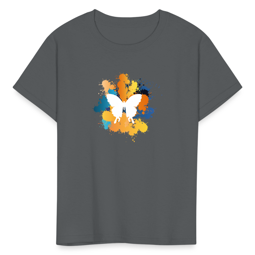 SIE CAPS "BUTTERFLY" Kids Fruit of the Loom Unisex Classic T-Shirt - charcoal