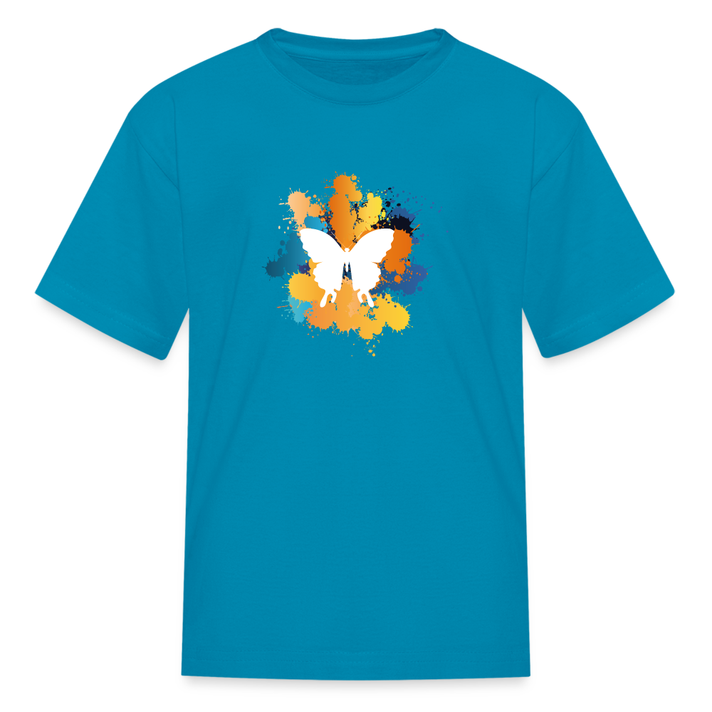 SIE CAPS "BUTTERFLY" Kids Fruit of the Loom Unisex Classic T-Shirt - turquoise