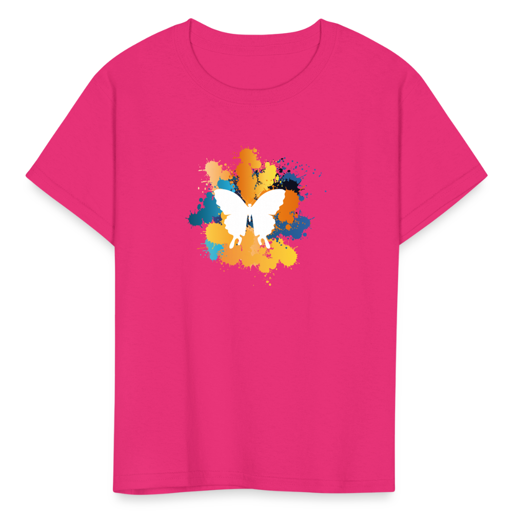 SIE CAPS "BUTTERFLY" Kids Fruit of the Loom Unisex Classic T-Shirt - fuchsia