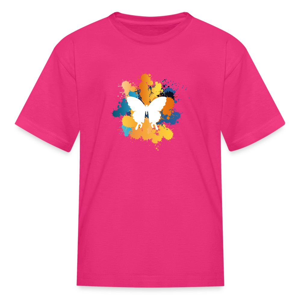 SIE CAPS "BUTTERFLY" Kids Fruit of the Loom Unisex Classic T-Shirt - fuchsia