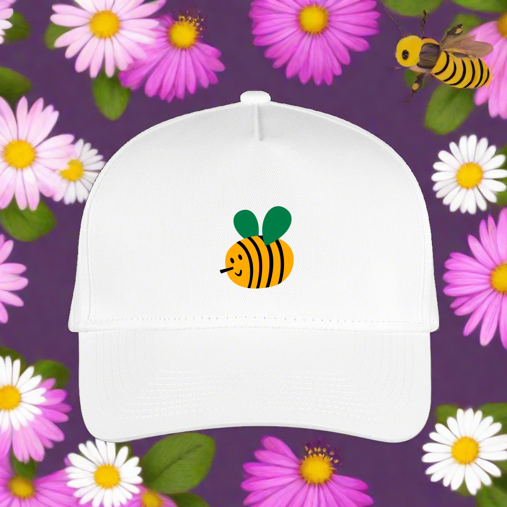 SIE CAPS " BEE" Kid's Snapback Baseball Cap - white