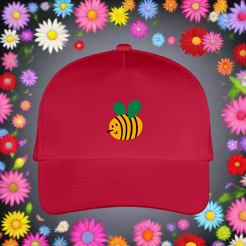 SIE CAPS " BEE" Kid's Snapback Baseball Cap - red