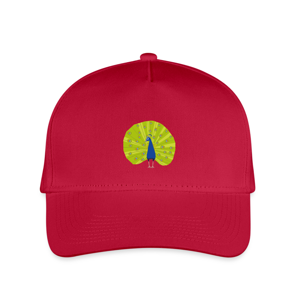 SIE CAPS "PEACOCK" Kid's Snapback Baseball Cap - red