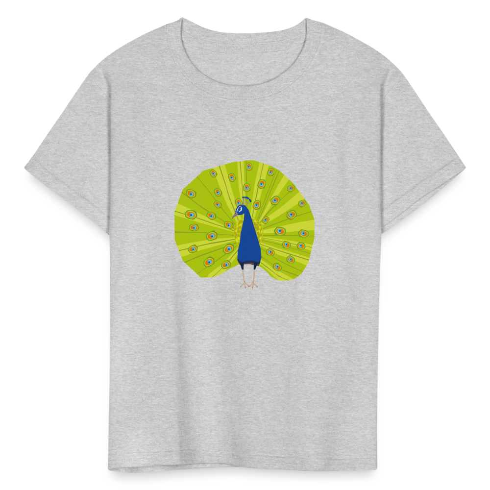 SIE CAPS "PEACOCK" Kids Fruit of the Loom T-Shirt - heather gray