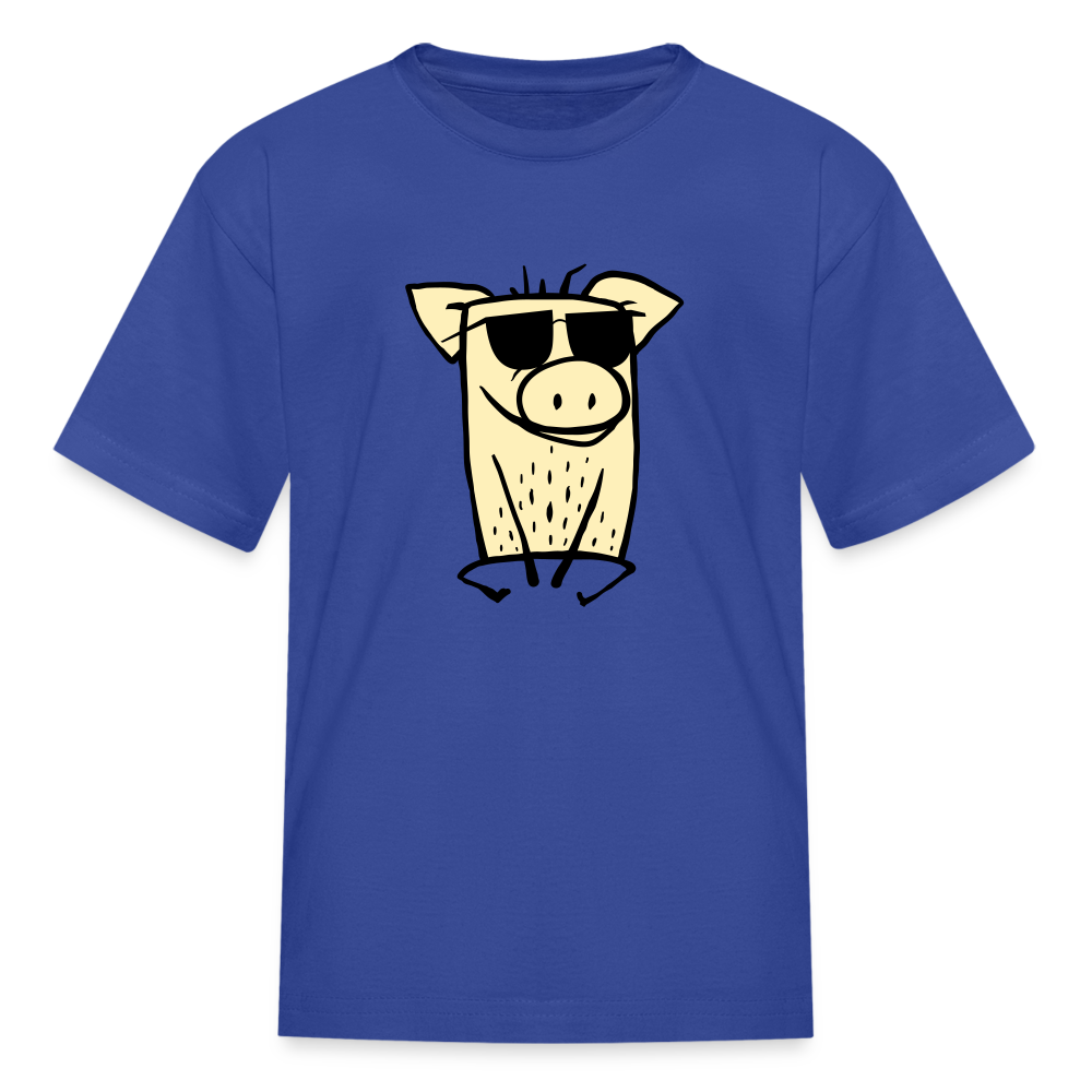 SIE CAPS "COOL PIG" Kids' Fruit of the Loom T-Shirt - royal blue