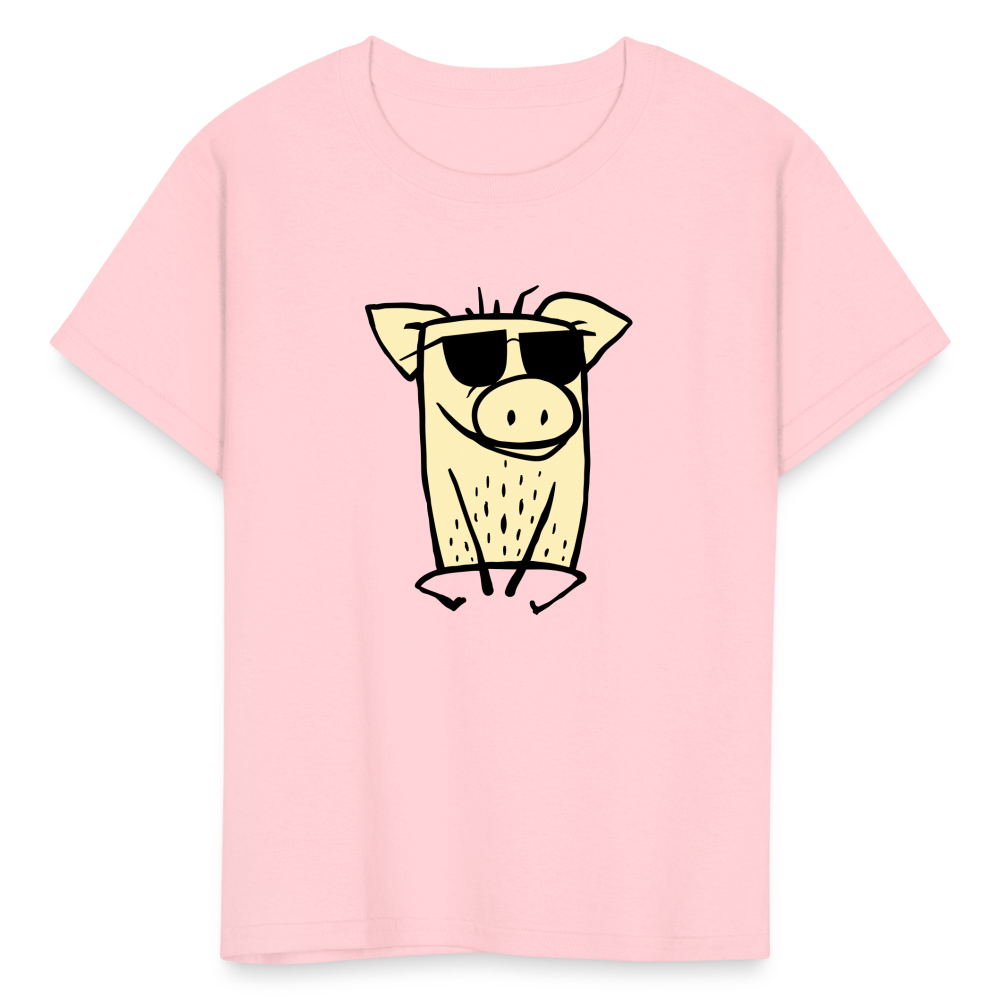 SIE CAPS "COOL PIG" Kids' Fruit of the Loom T-Shirt - pink