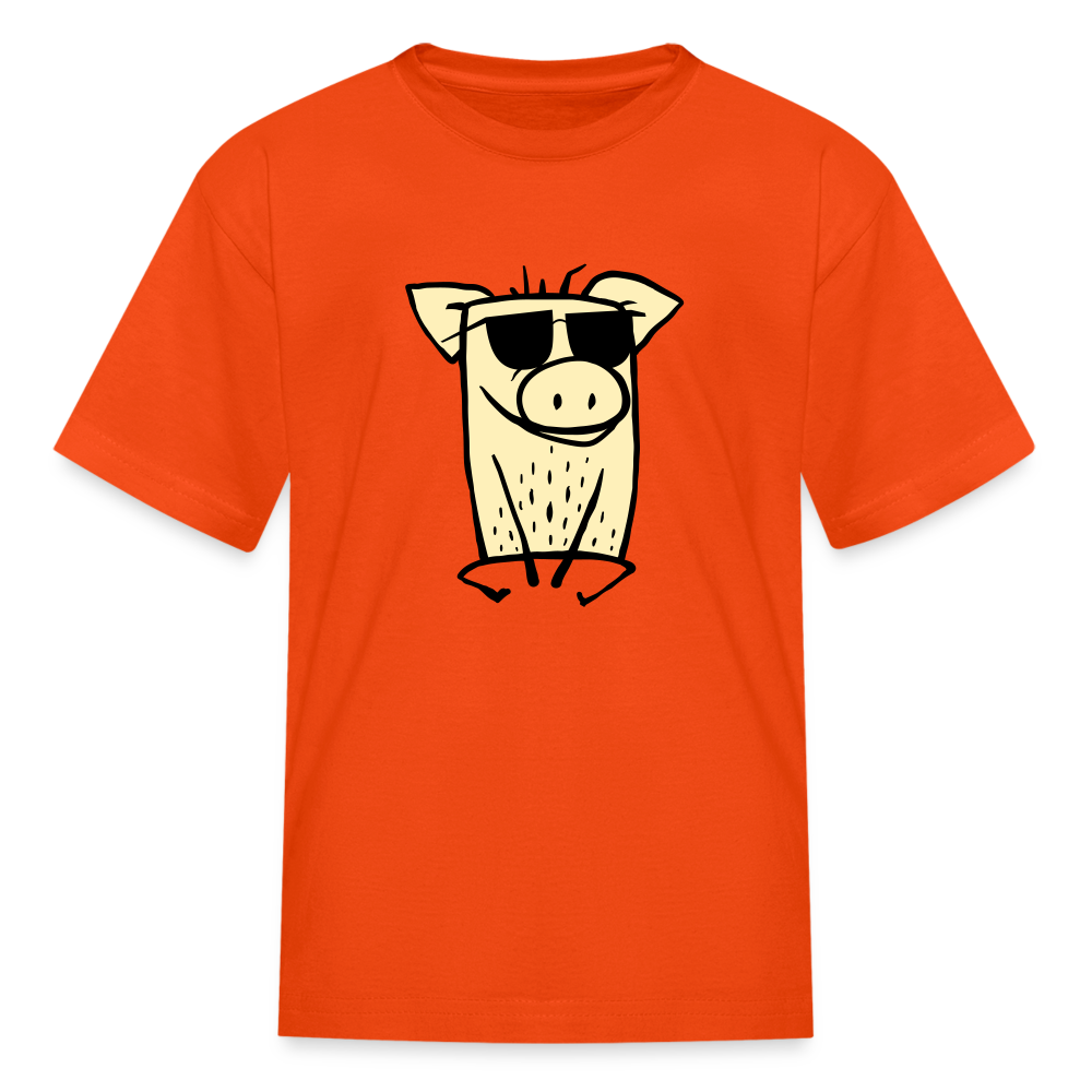 SIE CAPS "COOL PIG" Kids' Fruit of the Loom T-Shirt - orange