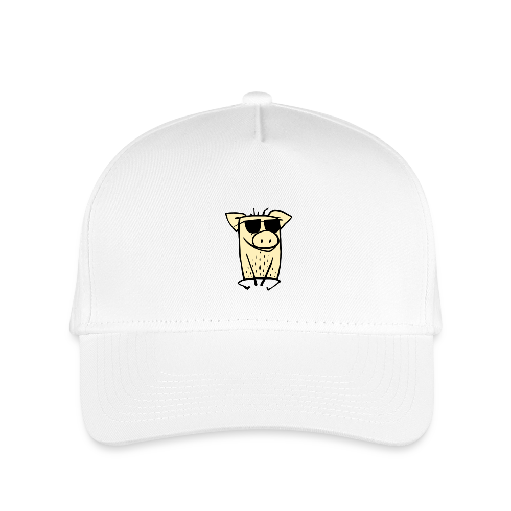 SIE CAPS "COOL PIG" Kid's Snapback Baseball Cap - white