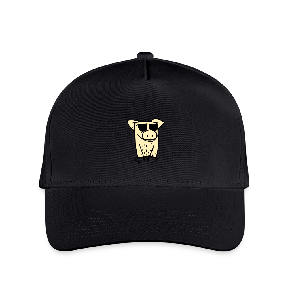 SIE CAPS "COOL PIG" Kid's Snapback Baseball Cap - black