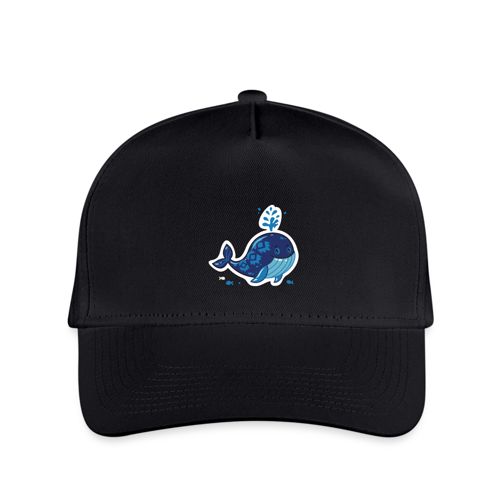 SIE CAPS "FUNNY WHALE" Kid's Snapback  Baseball Cap - black