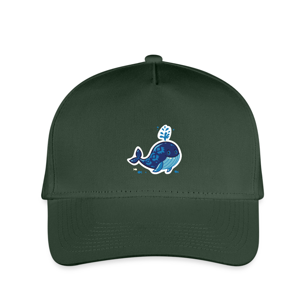 SIE CAPS "FUNNY WHALE" Kid's Snapback  Baseball Cap - forest green